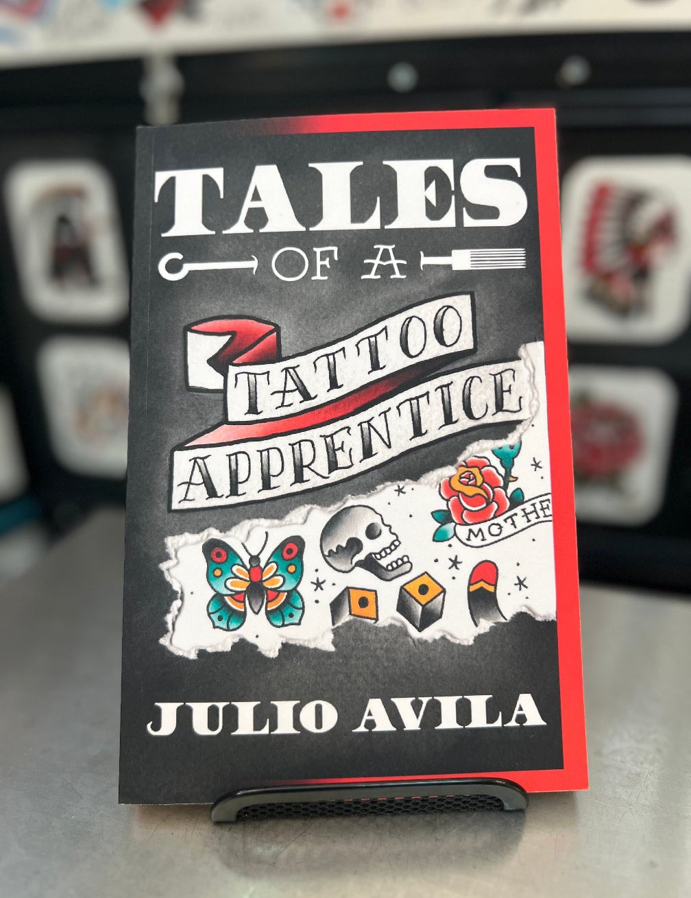 Tales of a Tattoo Apprentice Book inside Julios Tattoo Shop