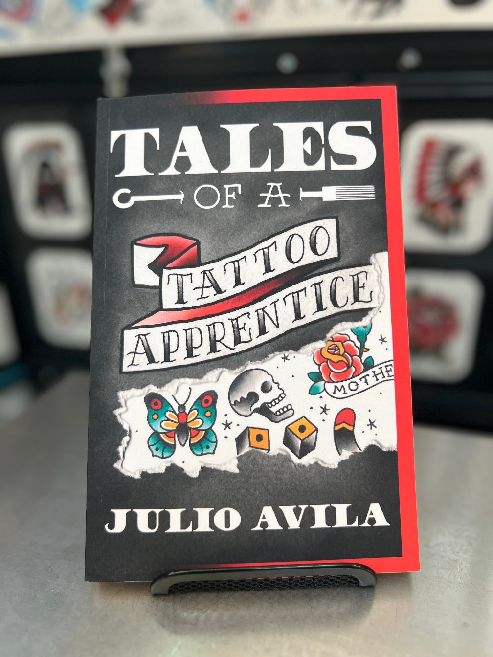 Tales of a Tattoo Apprentice Book inside Julios Tattoo Shop